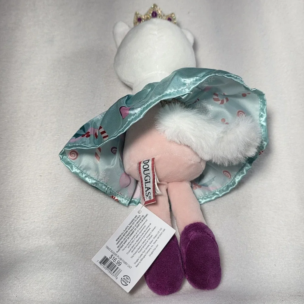 Douglas Cuddle‎ Toys Plush Cat Princess Ballerina #15643 White Pink Crown NEW!!